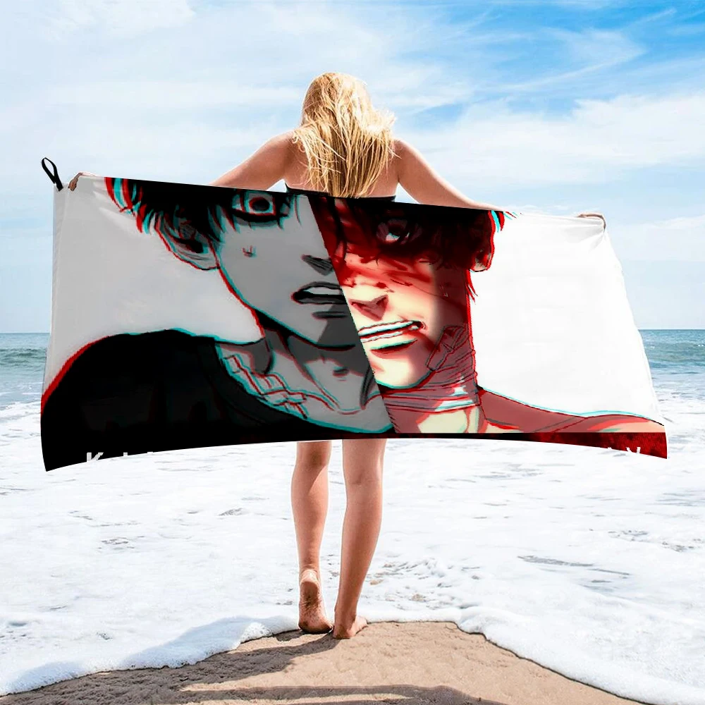 Банное полотенце Killing Stalking для женщин пляжное с принтом из шелка длинная юбка