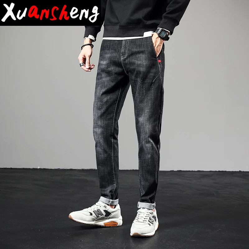 Джинсы-шаровары мужские свободного покроя в стиле хип-хоп | Мужская одежда