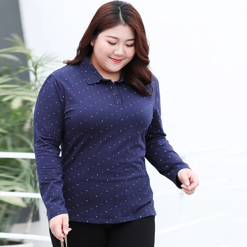 

Spring Autumn Printed Women Tops XL To 6XL 7XL Plus Size Blouses Cotton Blouses Long Sleeve Casual Shirts Outerwear T8259