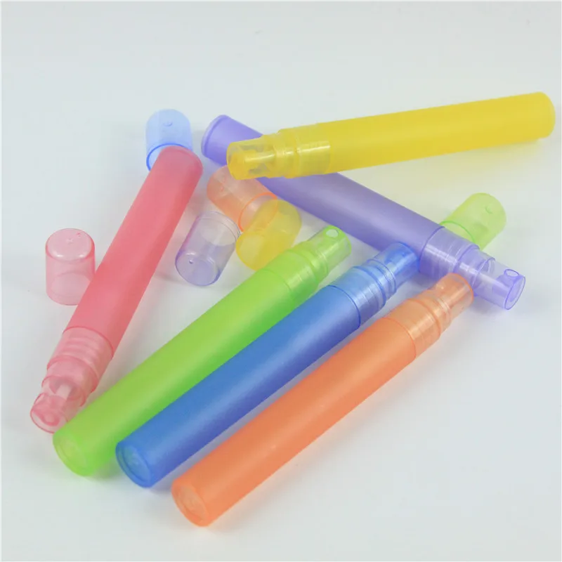 

25pcs/lot Candy Color Empty Spray Bottle Plastic Perfume Bottles Travel Refillable Atomizer