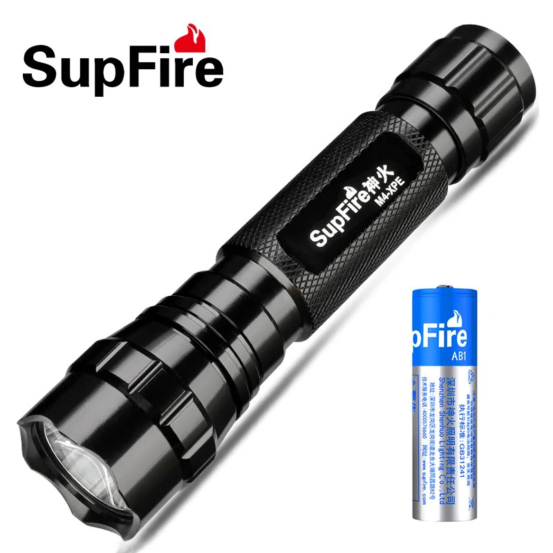 

Supfire M4-XPE LED Flashlight 3W 450lm Mini Hand Light Camping Fishing Work Light Use 18650 Battery