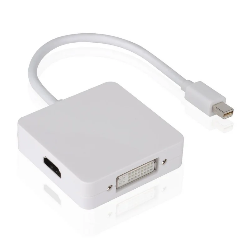 Mini Display Port Thunderbolt HDMI / DVI VGA 3 в 1 Mac Pro адаптер для преобразования кабеля Apple MacBook