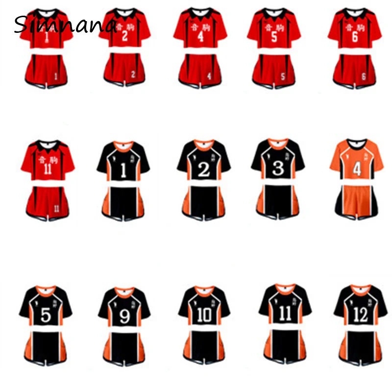 Haikyuu! Костюм для косплея Haikyuu Jersey волейбольный аниме Karasuno Nishinoya Hinata костюмы
