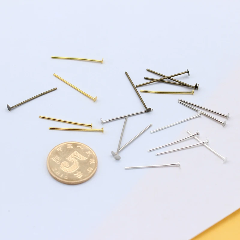 Шпилька с плоской головкой для изготовления ювелирных изделий волос золотого