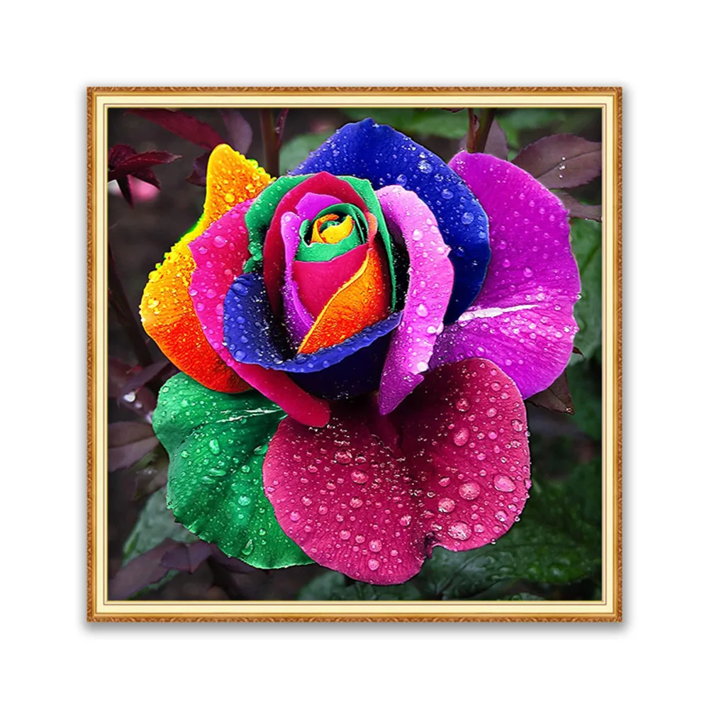 Набор для вышивки крестиком 11CT в виде цветка розы набор рукоделия холст с принтом