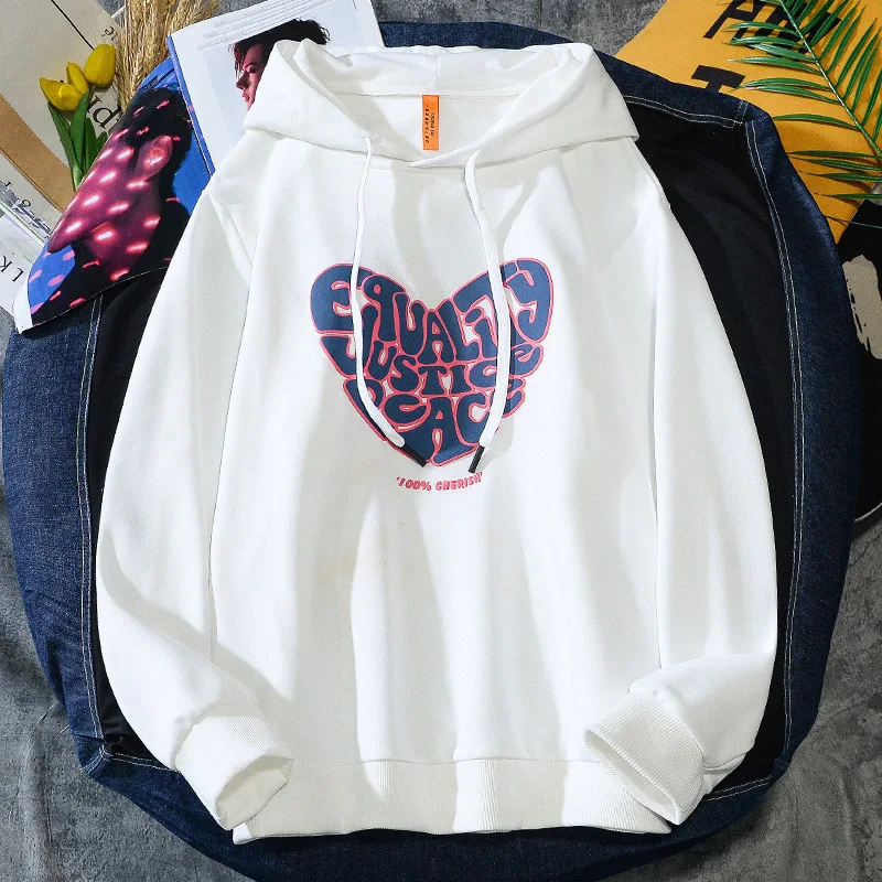 

Hip Hop Rock Streetwear 2021 Autumn Spring Fashion Black White Men'S Print Long Sleeve Pullover Hoodies Sweatshirts Clothes