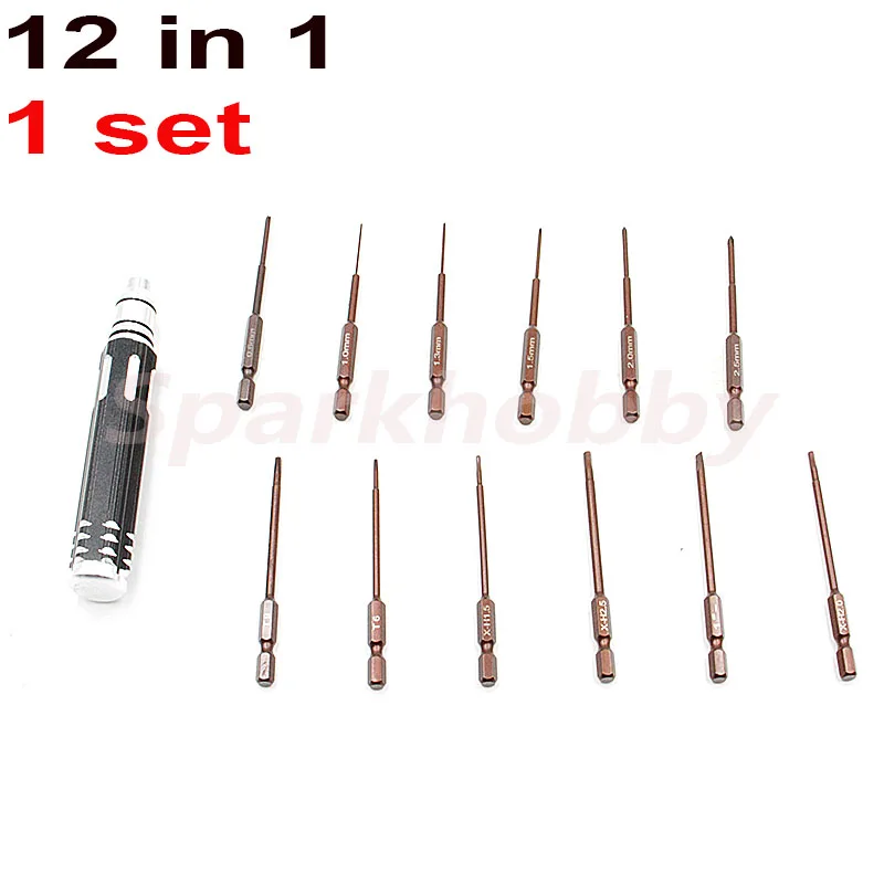 

1SET 12 In 1 Precision Screwdriver Set ship airplane RC model common screwdriver tool for DJI Phantom 3 4 Quadcopter Drone ACCS