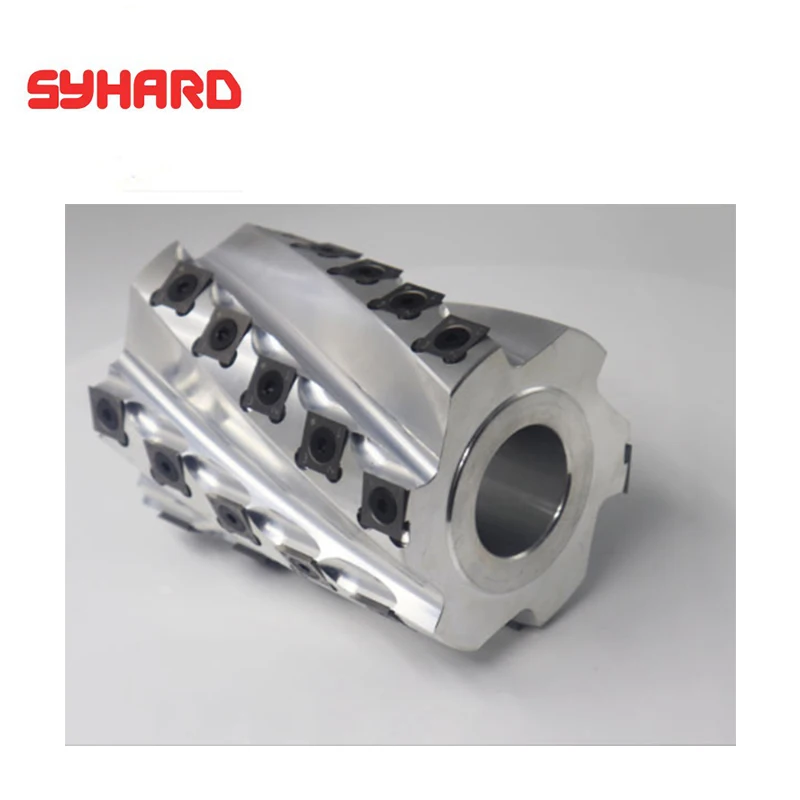 安い 軽切削木材可逆-螺旋羽根sprialプレーニングカッターヘッドアルミ合金かんなヘリカッターヘッド