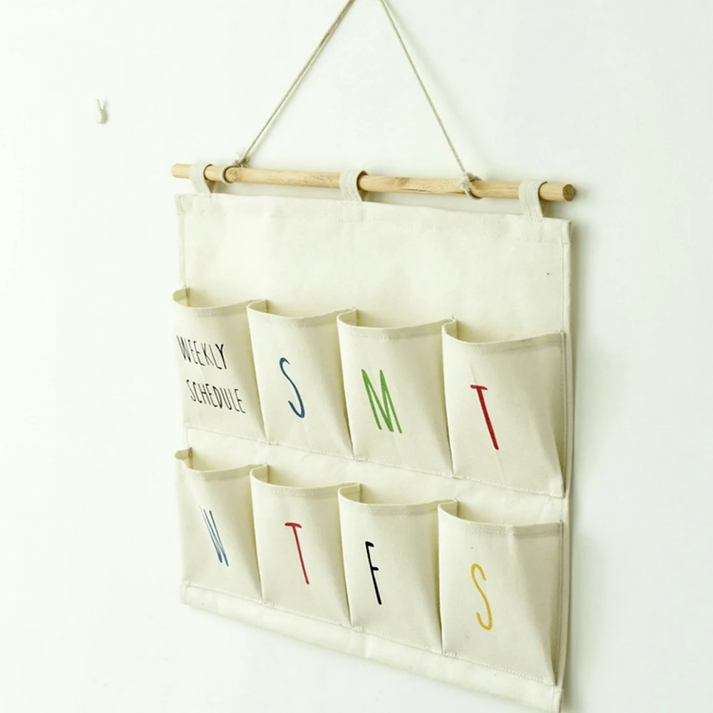Креативный настенный подвесной органайзер для двери с расписанием недели