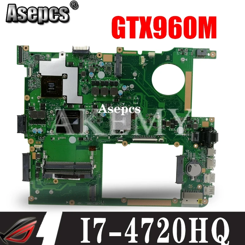 N751JX материнская плата для ноутбука Asus N751JK N751J тест оригинальная LVDS/EDP I7 4720HQ
