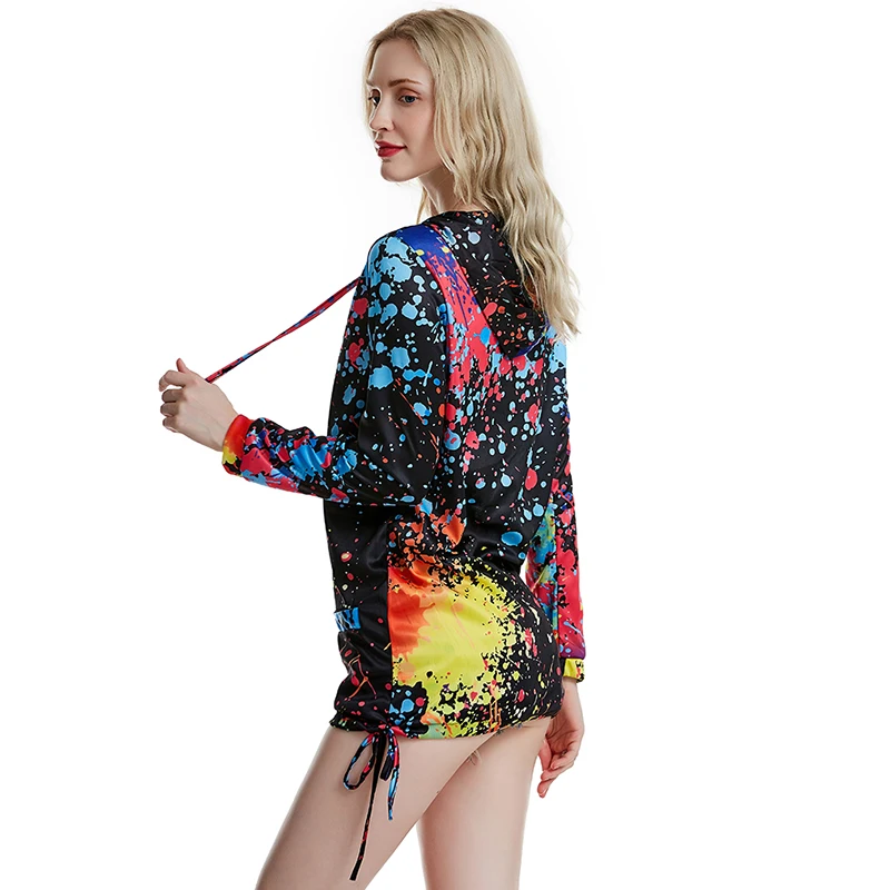 Женская байкерская куртка на молнии с длинным рукавом и принтом Харадзюку весну