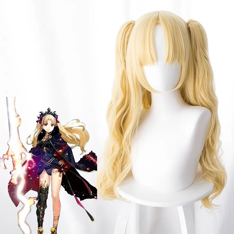 Irkalla Ereshkigal парик Fate Grand Order косплей вьющиеся светильник лые светлые волосы аниме