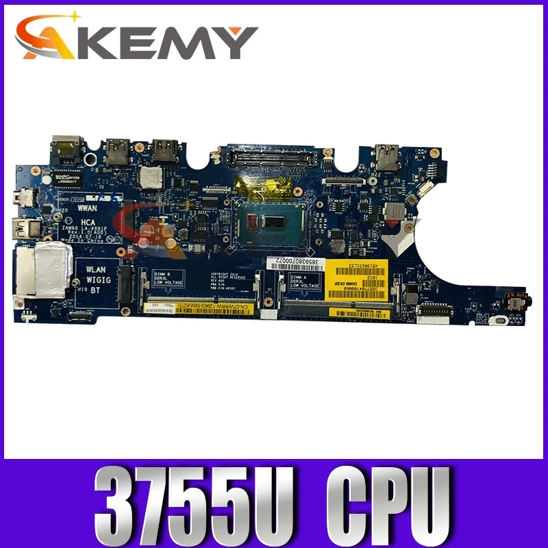 

Оригинальная материнская плата для ноутбука для DELL Latitude E5250 процессор 3755U CN-08FKX9 08FKX9 LA-A891P SR211 DDR3 материнская плата