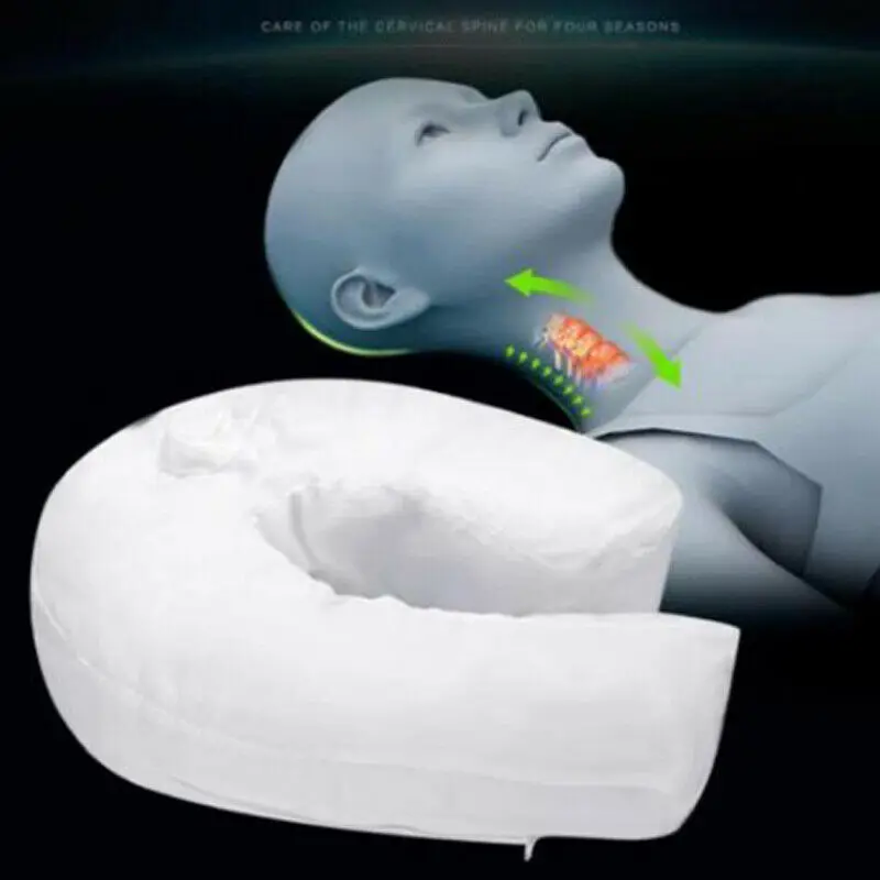 U образная подушка для сна на шее и спине удерживает шею/позвоночник во время