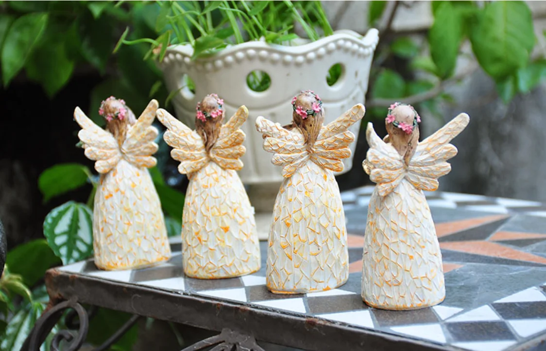 Европейский пасторальный рисунок игра ангел ремесло Фея Украшения Сада Смолы