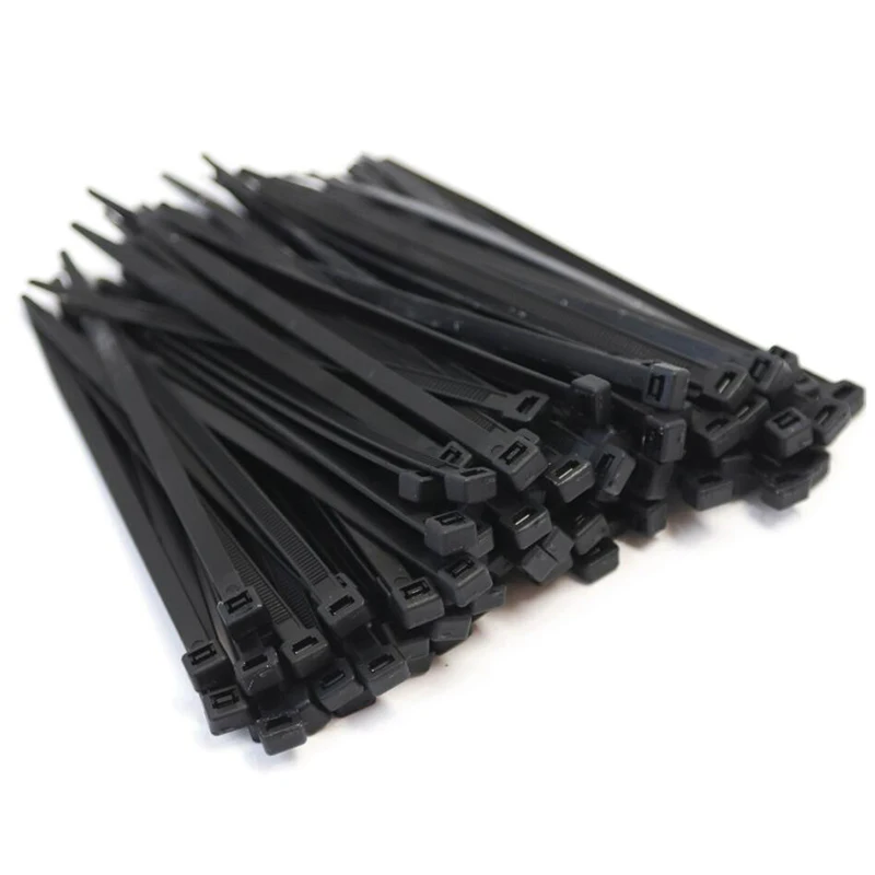 

1000 Black Zip Ties Heavy Duty 400 x 5.2mm Pound Cable with Steel Wire Nylon