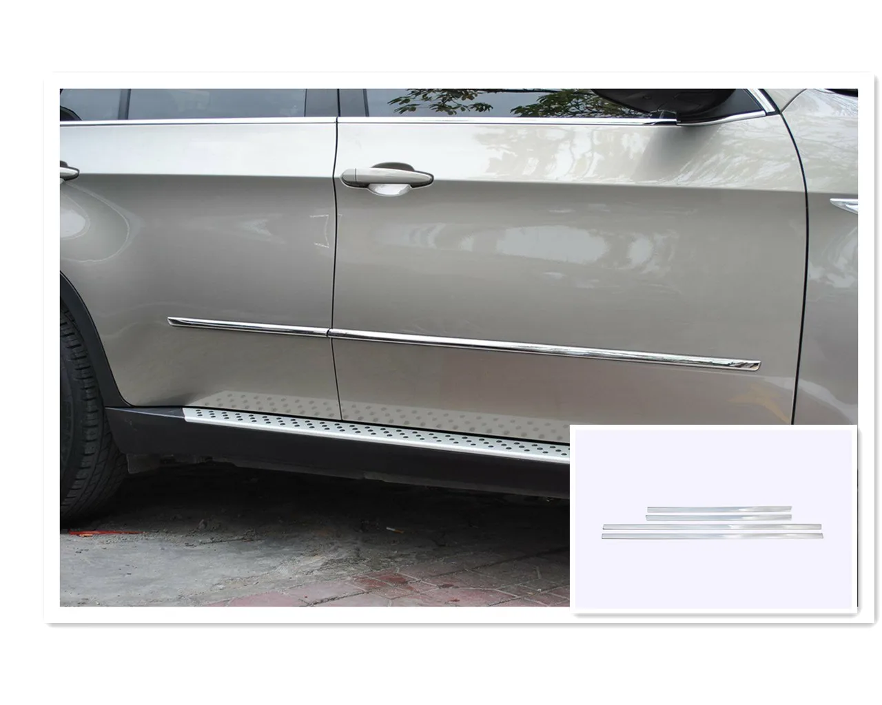 4 шт. нержавеющая сталь автомобиля Боковая дверь тела молдинг крышка декор