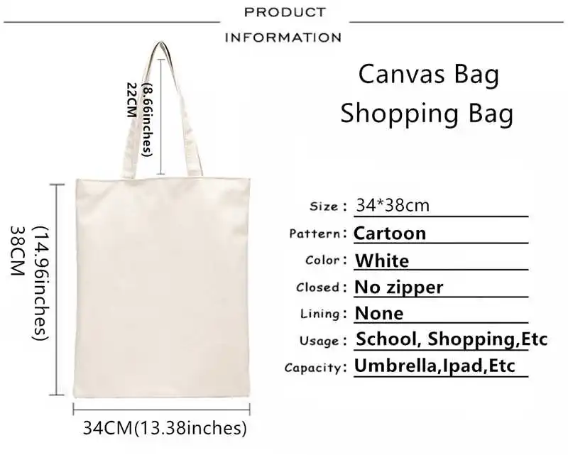 

My Hero Academia shopping bag eco grocery tote reusable handbag recycle bag bag ecobag bolsas reutilizables sac tissu