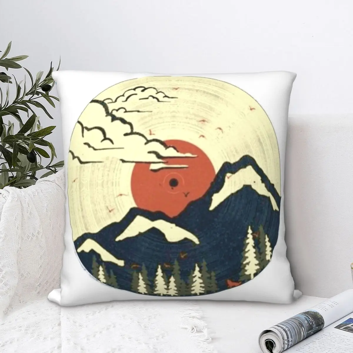 

MTN LP... Tri-blend Square Pillowcase Cushion Cover Spoof Home Decorative Throw Pillow Case Bed Simple 45*45cm