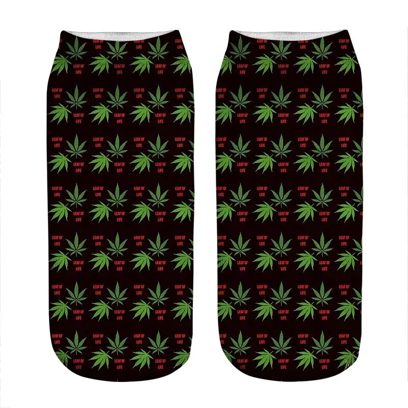 

Женские носки 2021, милые носки с принтом зеленых листьев жизни, женские носки в стиле Харадзюку, веселые забавные новые милые подарочные носк...