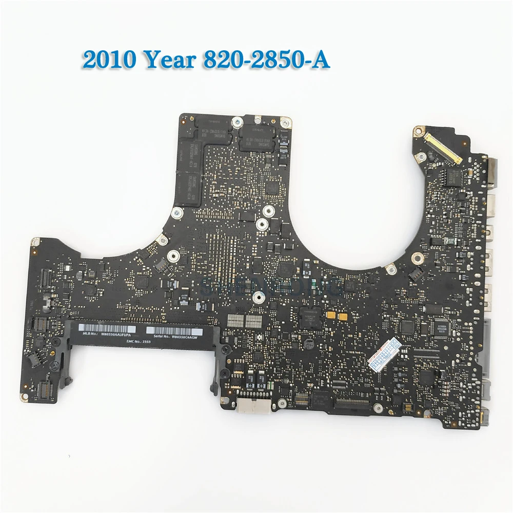 Логическая плата A1286 для материнской платы MacBook Pro 15" 2008 820-2330-A 820-2532-A 2009 820-2523-B 820-2533-B 2010 820-2850-A.