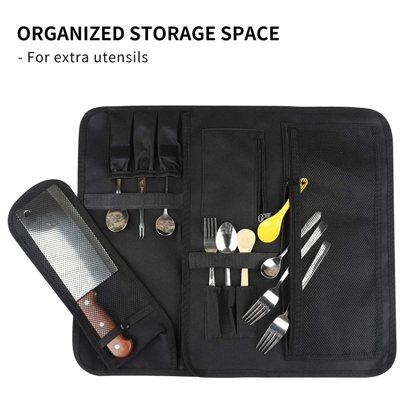 

WESSLECO Chef Knife Bag Roll Bag Carry Case Bag Kitchen Cooking Portable Durable Storage Pockets