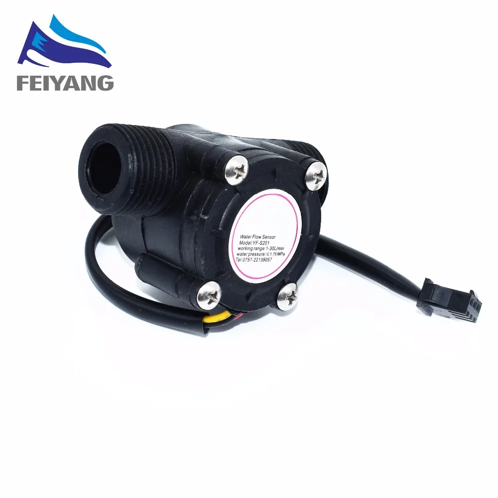 Датчик расхода воды расходомер зал сенсор управление 1-30L/мин 2.0MPa YF-S201 |