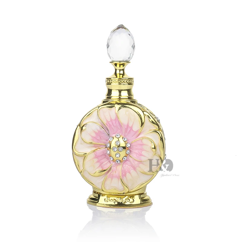 H &amp D 15 мл винтажный украшенный камнями розовый цветок пустой многоразовый