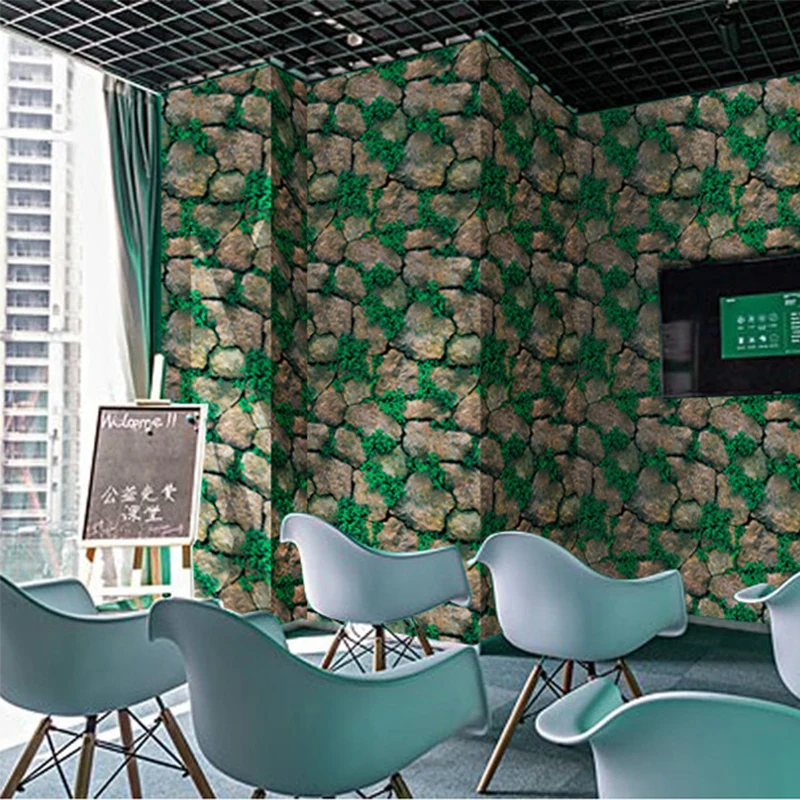 

100*45cm 3D PVC Wall Stickers Paper Brick Stone Wallpaper DIY Rustic Effect Self Adhesive Home Decor Sticker Living Room Decor