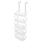 Складная 5-слойная сетка над дверью, держатель для хранения, органайзер, дверной подвесной держатель для косметики, кухонные корзины для ванной, Полка для шкафа