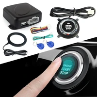 12v car smart alarm system push engine start stop button lock ignition immobilizer with remote keyless go entry system dropship