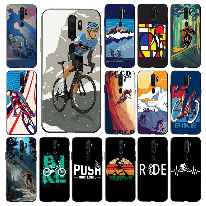 

YNDFCNB BIKE CYCLING Art Phone Case for Vivo Y91C Y11 17 19 17 67 81 Oppo A9 2020 Realme c3
