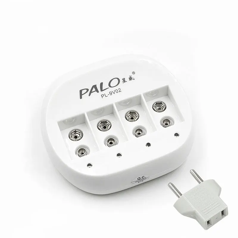 Palo супер быстрый Мощность 4 слота 9V Батарея Зарядное устройство для детей в возрасте от 9v 6f22 литий-ионная аккумуляторная батарея светодиодный дисплей умная зарядка