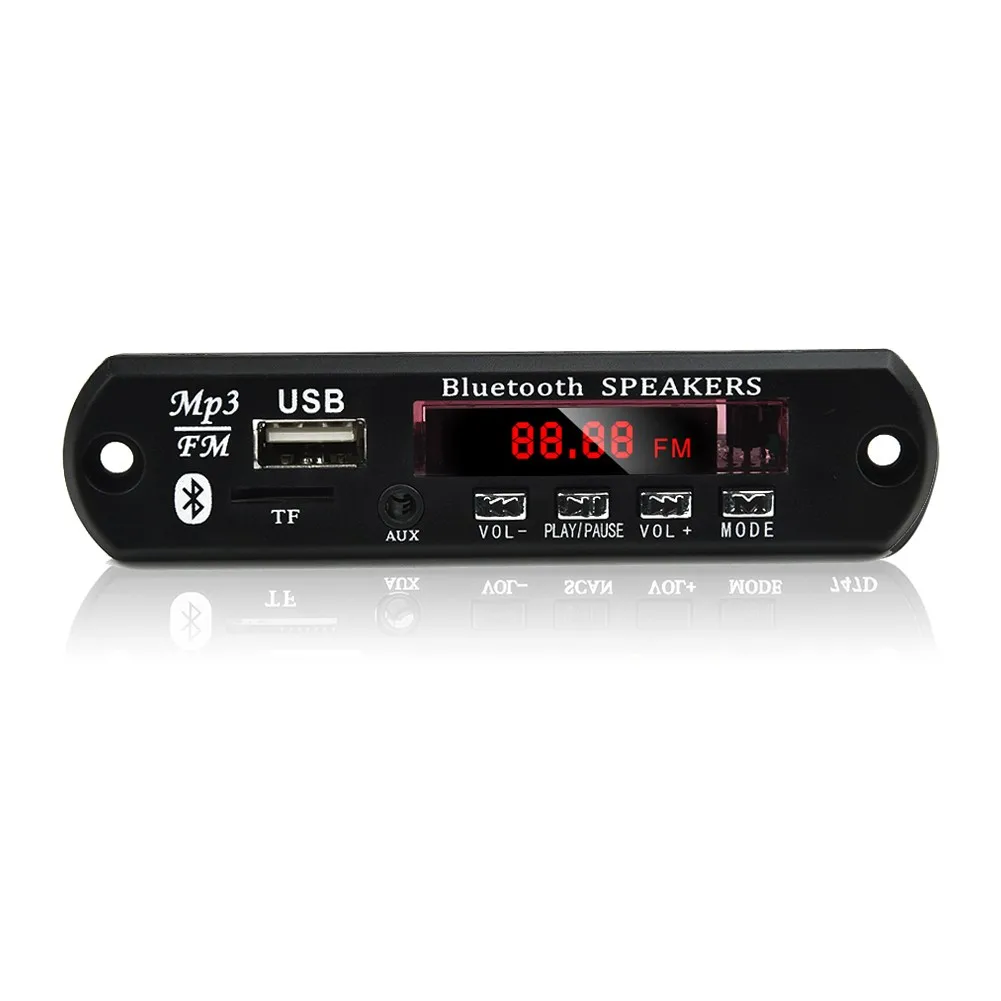 

12V Board 2*25W Decoder 87.5-107.5 MHZ Accessories Amplifier Bluetooth 5.0 Car MP3 Player