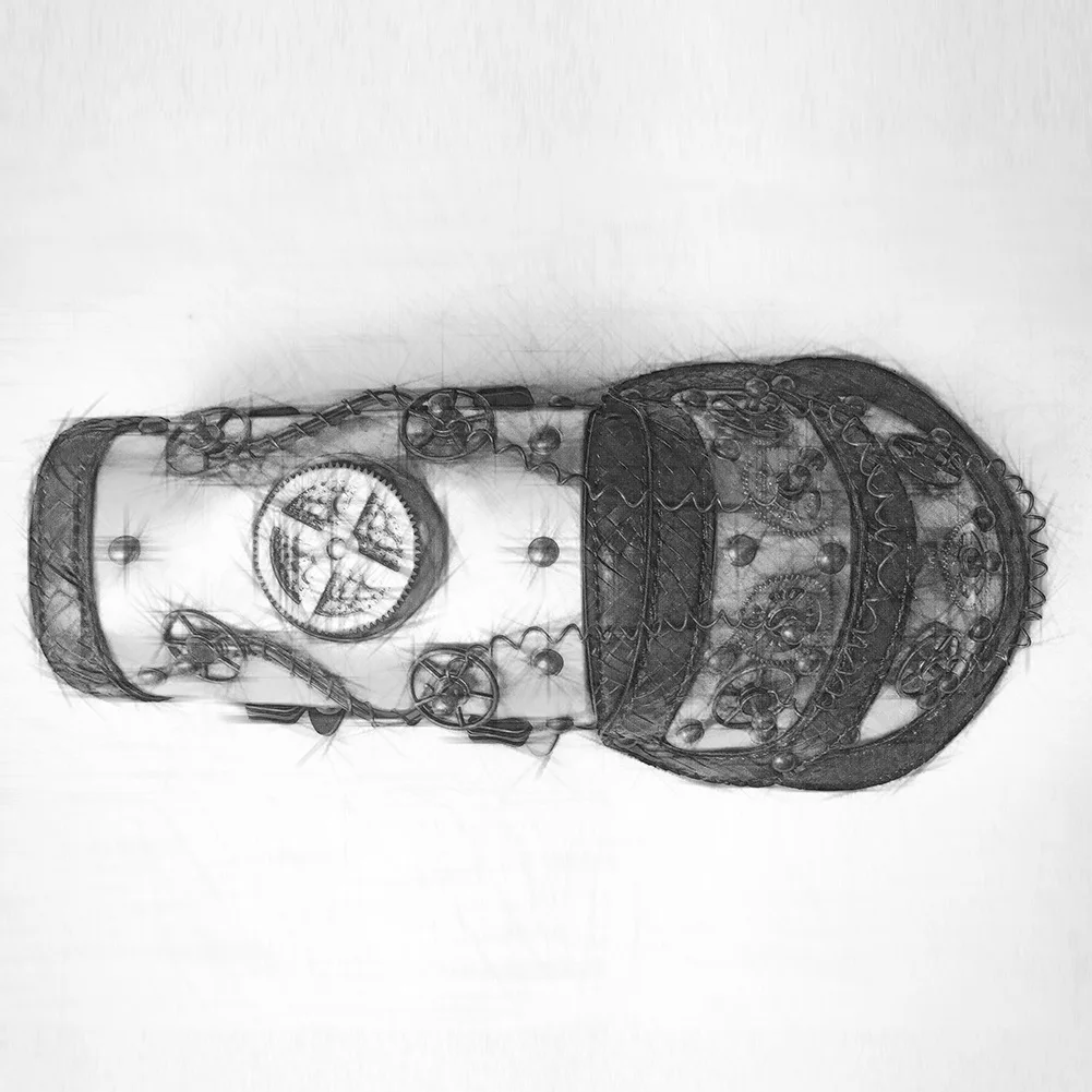 

Halloween Punk Cosplay Mechanical Gloves Arm Ring Accessories Female Stage Performance Party Props