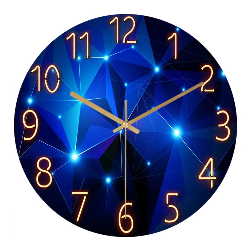 

Modern Large Size Wall Clock,Silent Non Ticking Fashion Battery Quartz Digital Clock for Living Bedroom Decor Dial