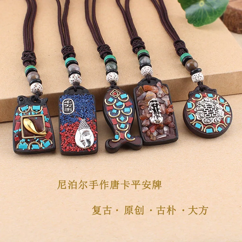 16 дизайнов этнические Деревянные ювелирные изделия непальский бренд мира кулон