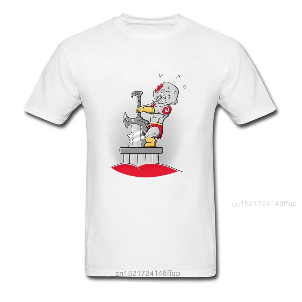 Футболка для студентов из 100% хлопка с изображением меча футболки круглым вырезом