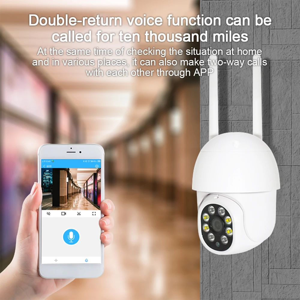 

WiFi Camera IP 1080P HD CCTV Outdoor AI Tracking Two-way Audio Surveillance Waterproof IP66 Mini Speed Dome Cameras