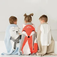 1pc baby cotton blanket 3d warm rabbit knitting bedding quilt blanket for bed stroller wrap infant swaddle baby photography prop