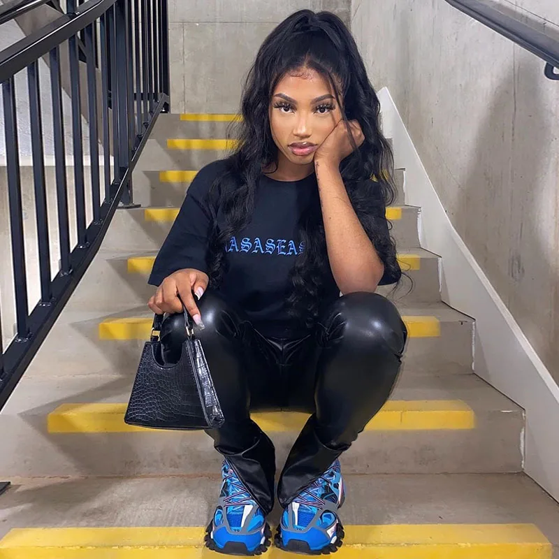 Женские кожаные леггинсы повседневные теплые брюки из искусственной кожи с