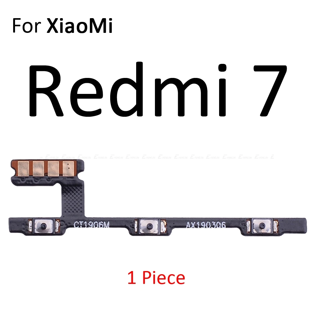 Кнопка включения выключения звука Кнопка громкости гибкий кабель для Xiaomi mi 9T 9 8 A1 A2 Lite Red mi Note 7 6 5 Pro 7A 6A S2 PocoPhone F1 - Цвет: For Redmi 7