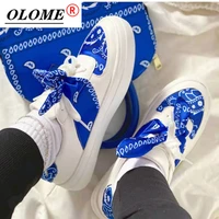 2021 autumn casual lace up silk bow womens sports shoes new printed pumps classic fashion walking vulcanized shoes 36 43 size