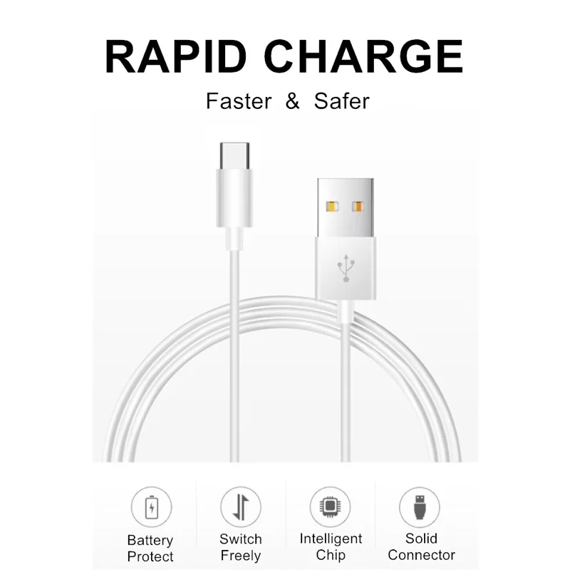 Быстрое зарядное устройство 3 А типа C для Xiaomi huawei 1 м 2 кабель Micro USB iphone зарядный usb