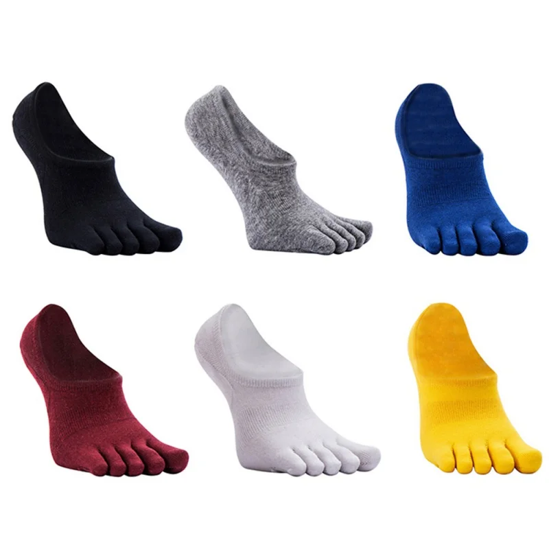 Мужские носки с пятью пальцами 6 цветов на выбор спортивные для отдыха невидимые
