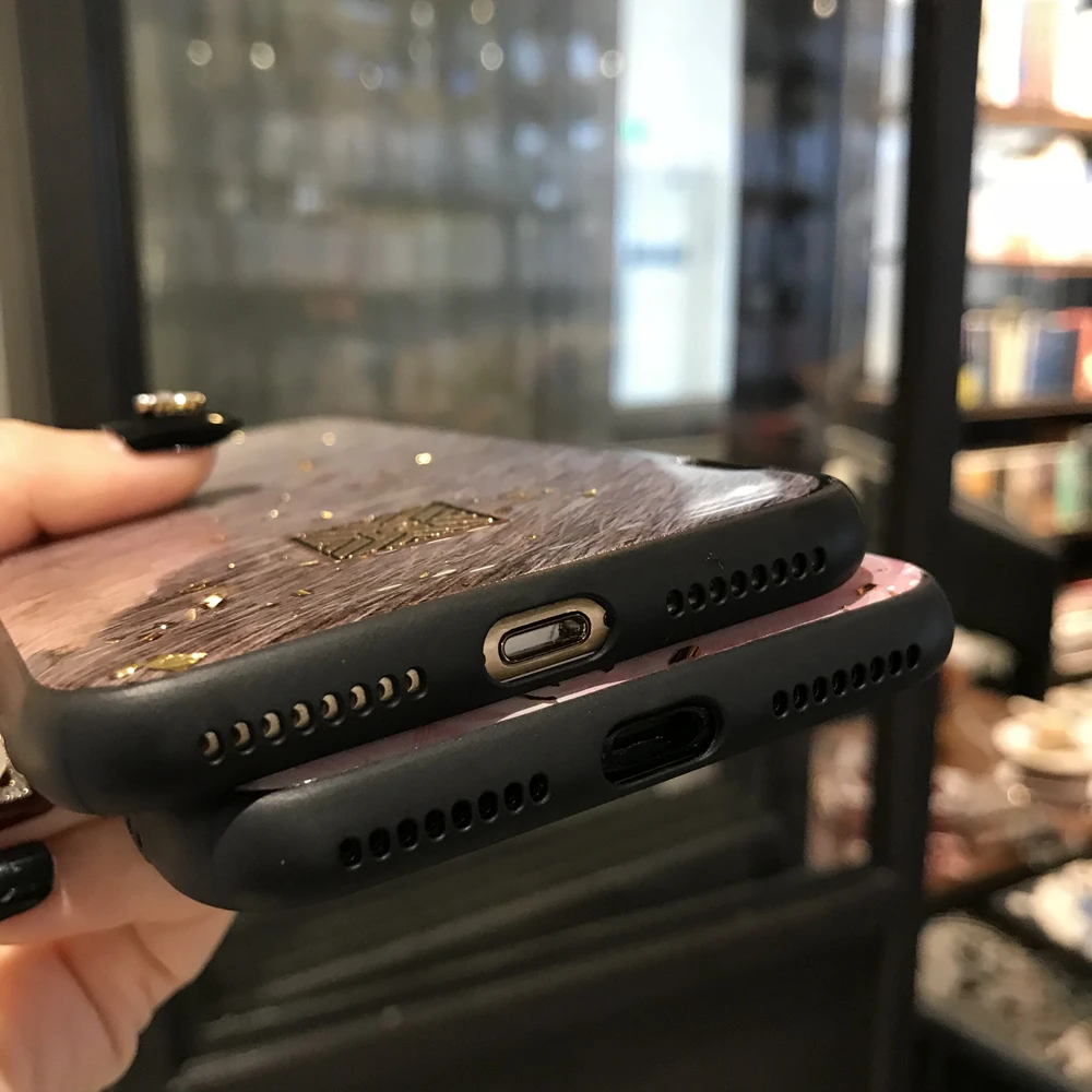 Fashion Gold Foil Glitter Phone Case For iPhone X XS Max XR 11 8 7 6 6s Plus Pink Grey Soft TPU Silicone Cover Coque Funda |