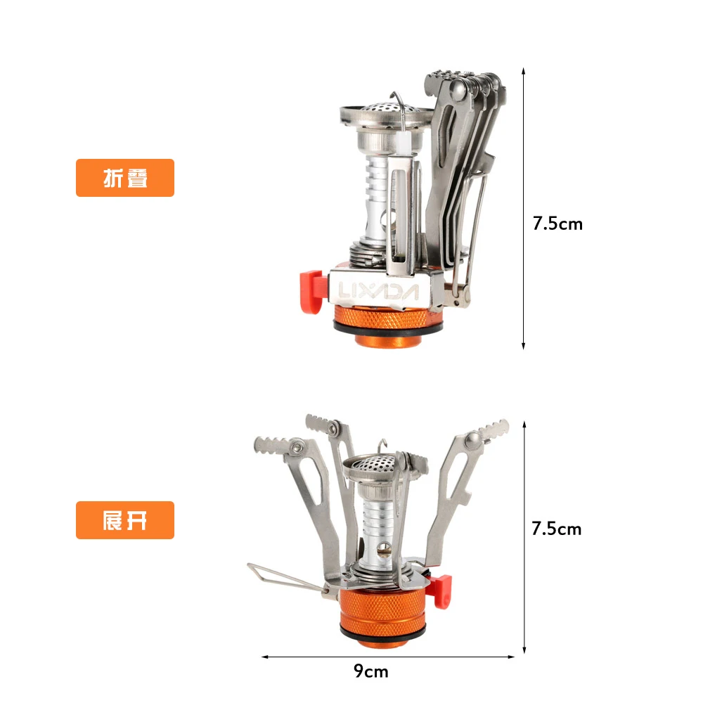 Lixada Туристическая газовая плита легкая карманная уличная мини-горелка для