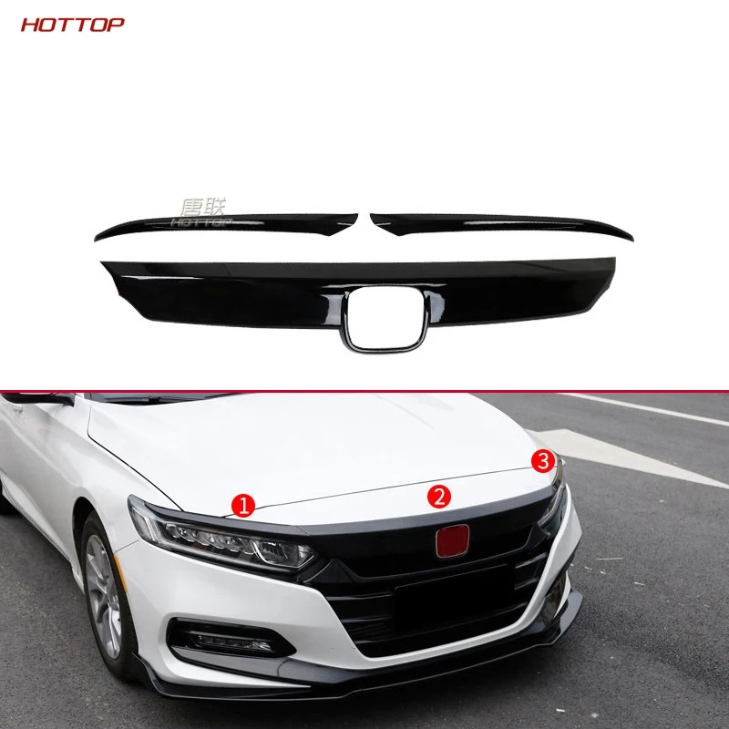 Bright black 3pcs 3 шт., автомобильный передний бампер, спойлер, сплиттер для губ, диффузор, защита кузова, наборы, подходит для Honda, для Accord 4Dr, модель - Цвет: Bright black 3pcs