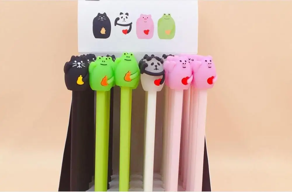 Новинка креативная гелевая ручка в виде милой лягушки милая мультяшная