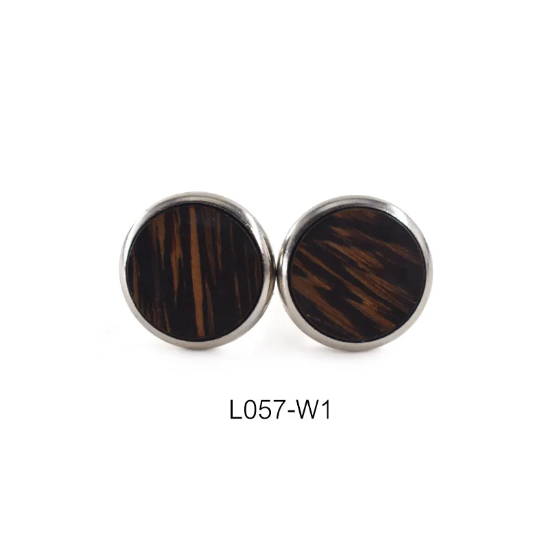 

Round Cufflinks made of solid wood American black walnut